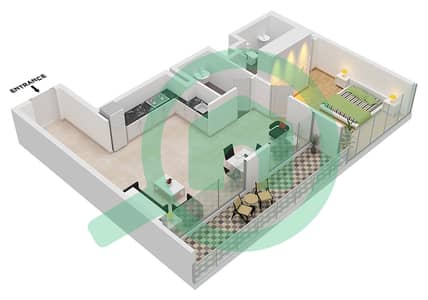 Elitz 2 by Danube Tower 2 - 1 Slaapkamer Appartement Unit 10 FLOOR 24 Plattegrond