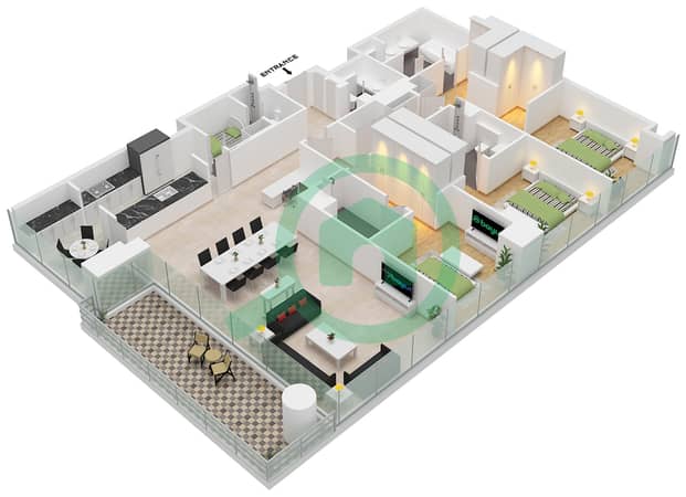 Unit 1 Floor 28-36
Unit 6 Floor 37-45 Unit 1 Floor 28-36
Unit 6 Floor 37-45