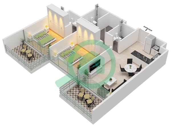 Type Premium Unit 10 Floor 23-41 
Unit 9 Floor 42-43