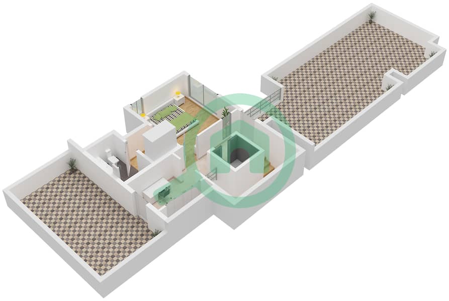 Sobha Reserve - 5 Bedroom Villa Type E Floor plan Floor Second interactive3D