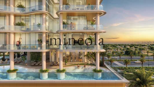 3 Bedroom Apartment for Sale in Al Furjan, Dubai - 250103_RARExBNW Orvessa_exterior_Podium_Final 8k. jpeg 3 Bedroom Apartment for Sale in Al Furjan, Dubai - 250103_RARExBNW Orvessa_exterior_Podium_Final 8k. jpeg