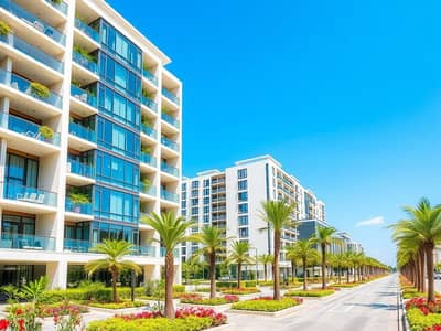 10+ спален Здание Продажа в Аль Джурф, Аджман - A_newly_constructed_residential_building_approximately_1.6_years_old_showcasing_modern_architectural_design. _The_building_features_sleek_glass_facades_spacious_balconies_with_greenery_and_a_contemporary_aesthetic. _Su. jpeg 10+ спален Здание Продажа в Аль Джурф, Аджман - A_newly_constructed_residential_building_approximately_1.6_years_old_showcasing_modern_architectural_design. _The_building_features_sleek_glass_facades_spacious_balconies_with_greenery_and_a_contemporary_aesthetic. _Su. jpeg