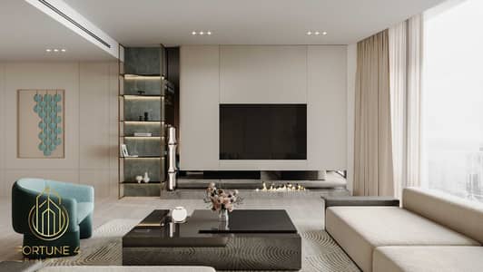 Studio for Sale in Business Bay, Dubai - Aquarise Living Room-3. jpg