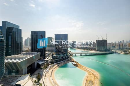 2 Bedroom Flat for Sale in Al Maryah Island, Abu Dhabi - Canal and Museum View | Furnished 2BR | High Floor