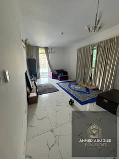 Luxurious furnished 2 BHK for annual rent in Ajman, master bedroom, 2 bathrooms, spacious living room, storage room, two balcony, built-in wardrobes .