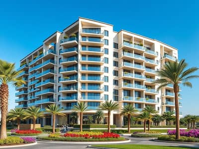 10+ Schlafzimmer Building zum zum Verkauf in Al Jurf, Ajman - A_modern_residential_building_in_the_UAE_showcasing_a_complete_view. _The_building_features_a_contemporary_architectural_style_with_sleek_glass_balconies_spacious_terraces_and_balconies_with_greenery. _Surrounding_the_. jpeg