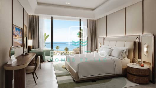 2 Slaapkamers Appartement te Koop in Al Marjan Island, Ras Al Khaimah - Bedroom - 1Bed - Fairmont Residences Al Marjan Island. jpg 2 Slaapkamers Appartement te Koop in Al Marjan Island, Ras Al Khaimah - Bedroom - 1Bed - Fairmont Residences Al Marjan Island. jpg