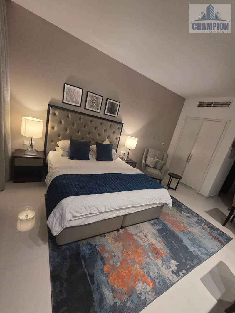 Furnished Studio | Celestia A | Balcony & Courtyard View