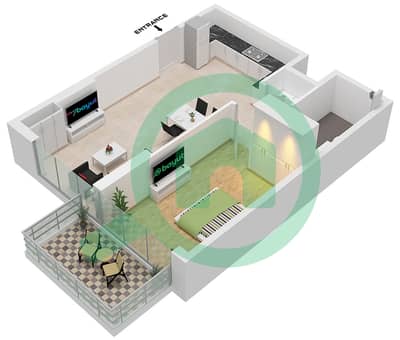 Edgewater Residences 1 - 1 Bedroom Apartment Type B FLOOR 2 Floor plan