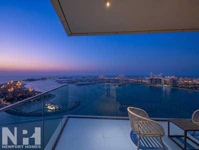 Appartement de 3 chambres à à vendre à Dubai Harbour, Dubai - 06-Balcony-Twilight-Sunset. jpg