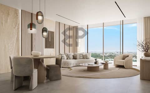 迪拉岛， 迪拜 1 卧室公寓待售 - Hado_1BR Apartment_Living Room. jpg