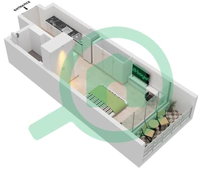 Jade Tower - Апартамент Студия планировка Единица измерения 10 FLOOR 2-18