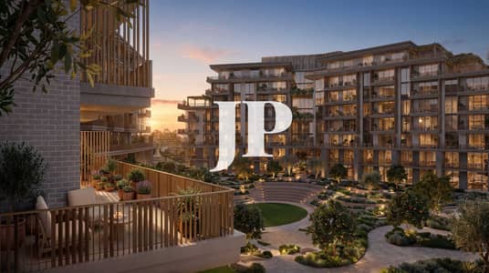 1 Спальня Апартаменты Продажа в Сити оф Арабия, Дубай - Balcony - Sunken Courtyard. jpg 1 Спальня Апартаменты Продажа в Сити оф Арабия, Дубай - Balcony - Sunken Courtyard. jpg