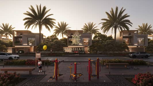4 Bedroom Townhouse for Sale in Ajmal Makan City - Sharjah Waterfront, Sharjah - CAM06-STANDARD VILLA-STREET BIKE-FRONT. png 4 Bedroom Townhouse for Sale in Ajmal Makan City - Sharjah Waterfront, Sharjah - CAM06-STANDARD VILLA-STREET BIKE-FRONT. png