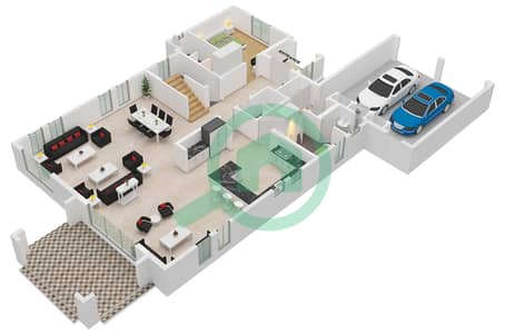 District 9 - Plano de planta de 4 habitaciones Villa Tipo LEGACY
