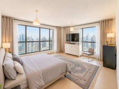 4 Bedroom Flat for Rent in Jumeirah Beach Residence (JBR), Dubai - Partially Upgraded | Marina View | Unfurnished