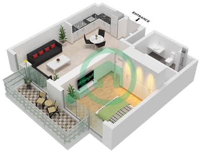 Seapoint Tower 2 - 1 Bedroom Apartment Unit 1,6 FLOOR 2-19,21-40 Floor plan Seapoint Tower 2 - 1 Bedroom Apartment Unit 1,6 FLOOR 2-19,21-40 Floor plan