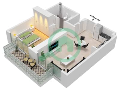 Seapoint Tower 2 - 1 Bedroom Apartment Unit 5 FLOOR 10-18 Floor plan Seapoint Tower 2 - 1 Bedroom Apartment Unit 5 FLOOR 10-18 Floor plan