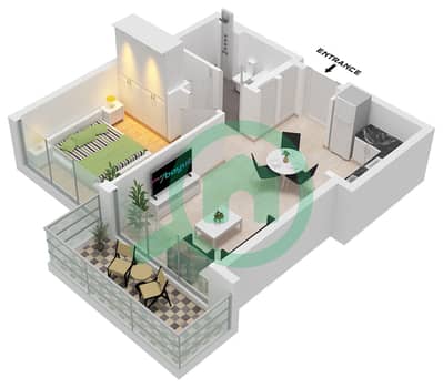 Seapoint Tower 2 - 1 Bedroom Apartment Unit 3 FLOOR 2-8 Floor plan Seapoint Tower 2 - 1 Bedroom Apartment Unit 3 FLOOR 2-8 Floor plan