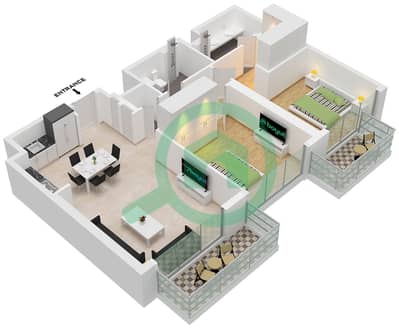 Seapoint Tower 2 - 2 Bedroom Apartment Unit 4 FLOOR 21-40 Floor plan Seapoint Tower 2 - 2 Bedroom Apartment Unit 4 FLOOR 21-40 Floor plan