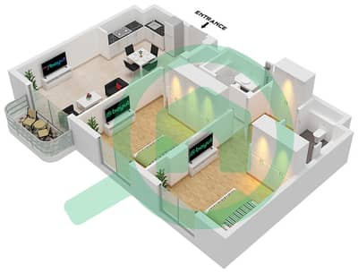 Berkshire Park - Grundriss für 2 Schlafzimmer Wohnung Typ B
