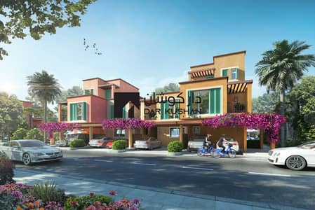 4 Bedroom Townhouse for Sale in DAMAC Lagoons, Dubai - Lagoon Townhouse (5AE-4AM) Nice - FRONT. jpg 4 Bedroom Townhouse for Sale in DAMAC Lagoons, Dubai - Lagoon Townhouse (5AE-4AM) Nice - FRONT. jpg