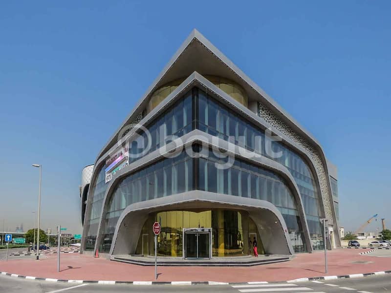 Shell & Core (Showroom ) for rent on SZR facing in brand new building II NO Commission II Direct from the owner