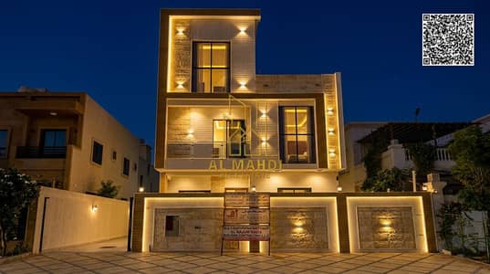 6 Bedroom Villa for Sale in Al Amerah, Ajman - Luxury_villa_nighttime_scene_202605270011. jpeg 6 Bedroom Villa for Sale in Al Amerah, Ajman - Luxury_villa_nighttime_scene_202605270011. jpeg