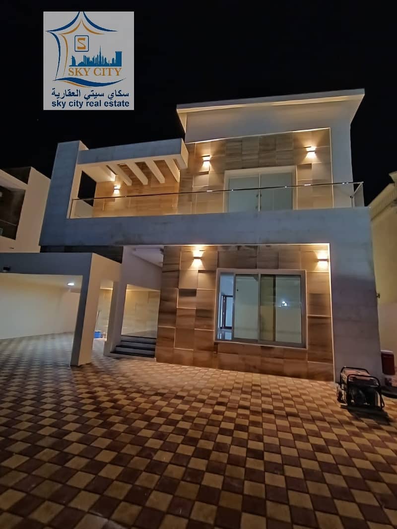 For sale villa in Ajman freehold from the owner without down payment for a classic design villa and super deluxe finishing