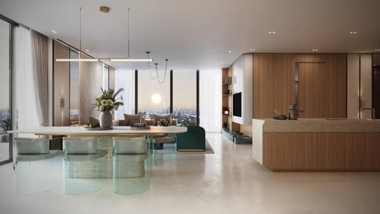 1 Slaapkamer Appartement te Koop in Al Jaddaf, Dubai - 1bedroom-Cullinan-Livingroom-C03. jpg