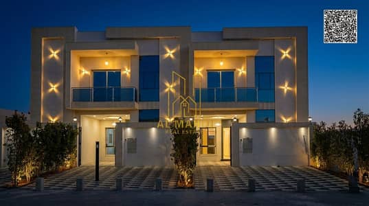 5 Bedroom Villa for Sale in Al Helio, Ajman - Luxury_villa_nighttime_scene_202605290128. jpeg 5 Bedroom Villa for Sale in Al Helio, Ajman - Luxury_villa_nighttime_scene_202605290128. jpeg