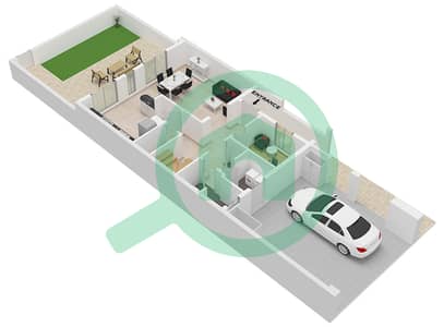 The Springs 2 - Plano de planta de 2 habitaciones Villa Tipo/unidad 4M / UNIT MIDDLE