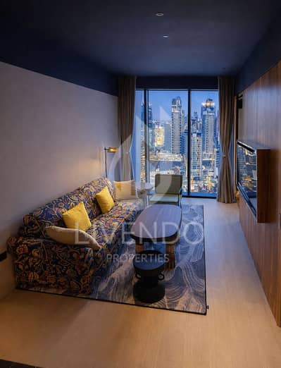 Appartement de 1 chambre à à louer à Business Bay, Dubai - LIVING ROOM. png