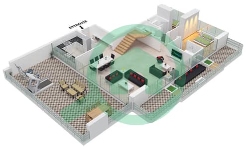 Reef 999 - Grundriss für 4 Schlafzimmer Villa Typ/Einheit 1/UNIT 1,6,7 FLOOR 2,6,10