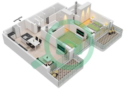 Arka Enclave Residences - 2 Bedroom Apartment Type/unit A7 / UNIT 06 FLOOR 10 Floor plan