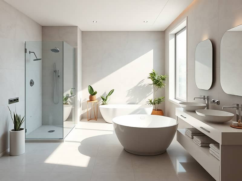 2 A_modern_bathroom_design_featuring_a_spacious_layout. _The_bathroom_includes_a_sleek_freestanding_bathtub_a_glass_enclosed_shower_and_a_double_vanity_with_stylish_sinks. _Natural_light_streams_through_a_large_window_il. jpeg