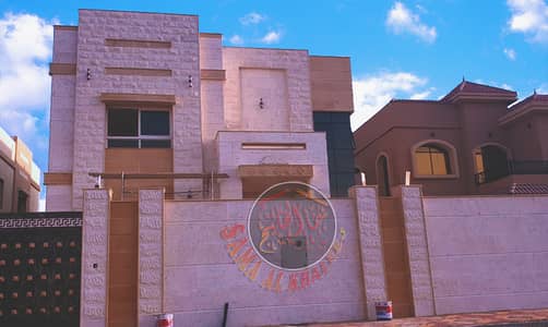 5 Bedroom Villa for Sale in Al Mowaihat, Ajman - Luxury villa with distinctive stone facade - 5 master bedrooms - opposite the mosque 5 Bedroom Villa for Sale in Al Mowaihat, Ajman - Luxury villa with distinctive stone facade - 5 master bedrooms - opposite the mosque