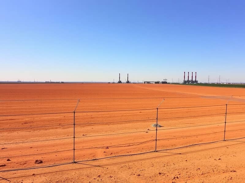 3 An_expansive_empty_industrial_plot_with_dry_flat_land_stretching_under_a_sunny_sky. _The_earth_is_a_reddish_brown_color_and_the_area_is_completely_devoid_of_any_buildings_or_vegetation. _A_neat_wire_fence_encloses_the - Copy. jpeg