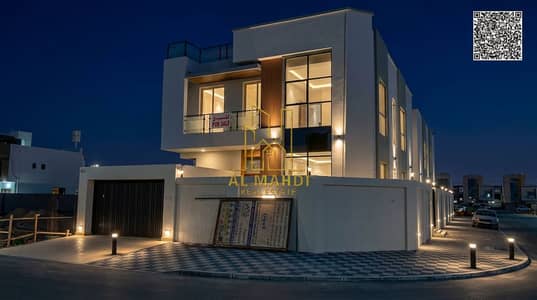 5 Bedroom Villa for Sale in Al Yasmeen, Ajman - Luxury_villa_nighttime_scene_202605260509. jpeg