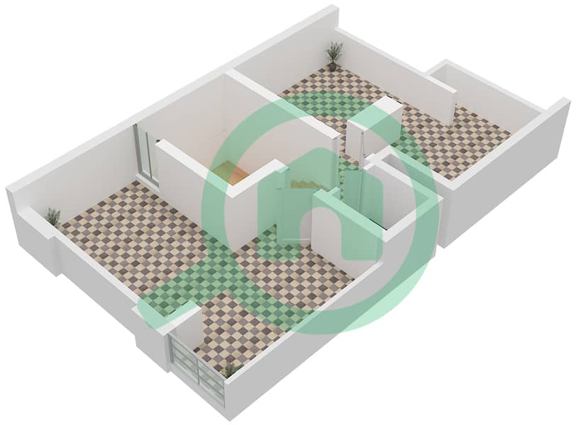 Roof Floor Aquilegia - 3 Bedroom Villa Type A Floor plan Roof Floor interactive3D