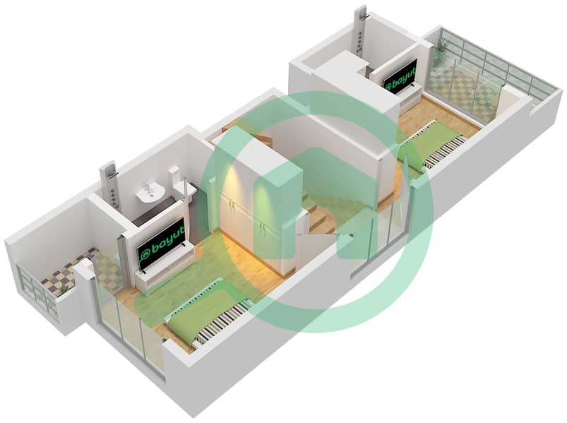 R. Hills - 4 Bedroom Townhouse Type B Floor plan interactive3D