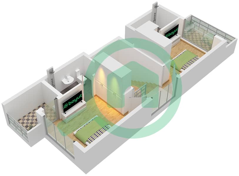 R. Hills - 4 Bedroom Townhouse Type B Floor plan interactive3D