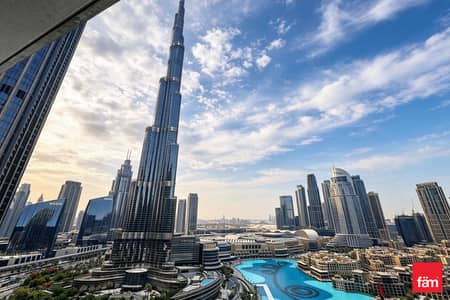 2 Bedroom Apartment for Rent in Downtown Dubai, Dubai - Burj View | High Floor | Chiller Free | Vacant