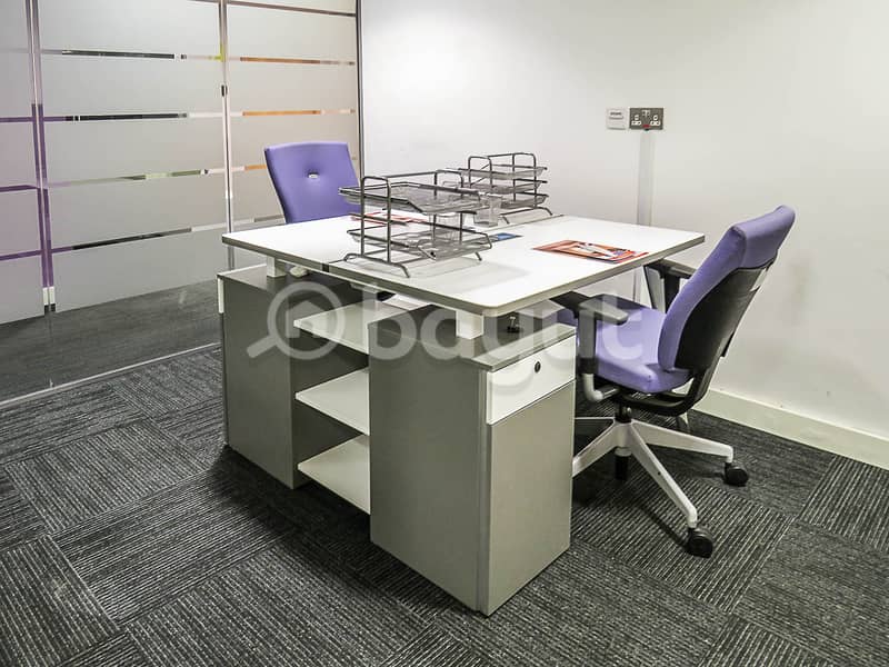Fully furnished serviced offices for rent at excellent price