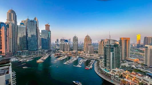 3 Bedroom Apartment for Rent in Dubai Marina, Dubai - High Floor | Corner Unit | Full Marina View