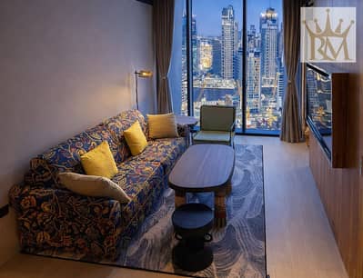 1 habitación Apartamento para en Alquiler en Business Bay, Dubai - LIVING ROOM. png