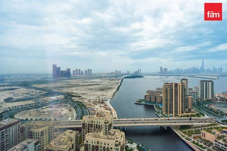 3 Bedroom Flat for Rent in Dubai Creek Harbour, Dubai - Modern Furniture | High Floor | Bright & Open Unit