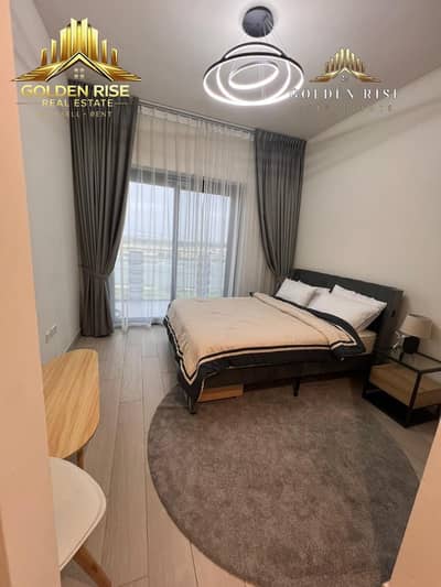 梅丹城， 迪拜 单身公寓待租 - bedroom_with_logo. jpg