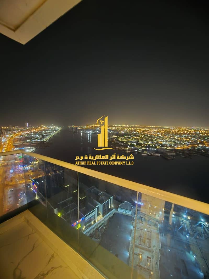 Fully furnished Studio for monthly rent in Ajman – Al Rashidiya, Oasis Towers All Bills Included with a balcony with a sea view, gym, pool - View 5