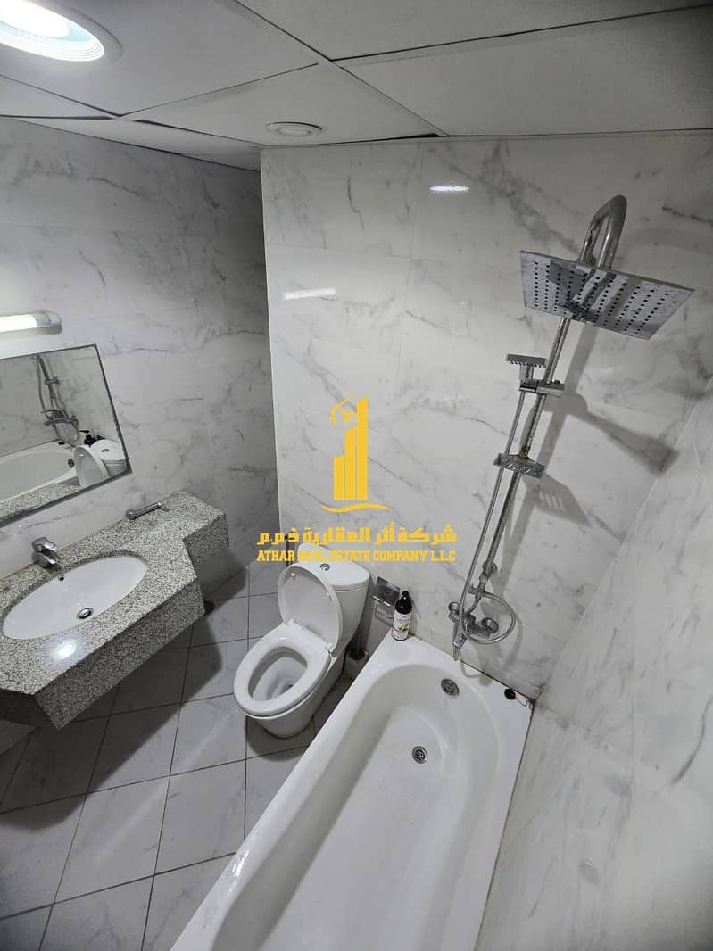 Fully furnished Studio for monthly rent in Ajman – Al Rashidiya, Oasis Towers All Bills Included with a balcony with a sea view, gym, pool - More